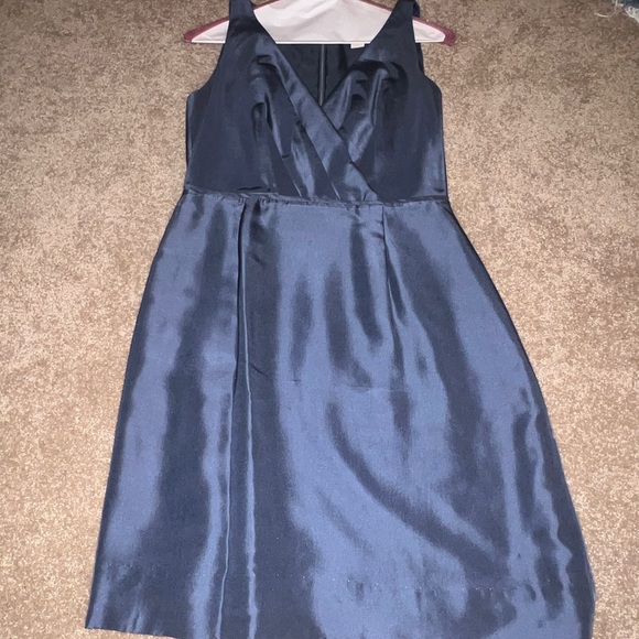 J. Crew Liza Silk Surplice V Formal Bridesmaid Sleeveless Cocktail Dress - Picture 2 of 5
